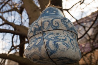 Artist Pamela Sullivan’s work goes up in the trees of the city centre